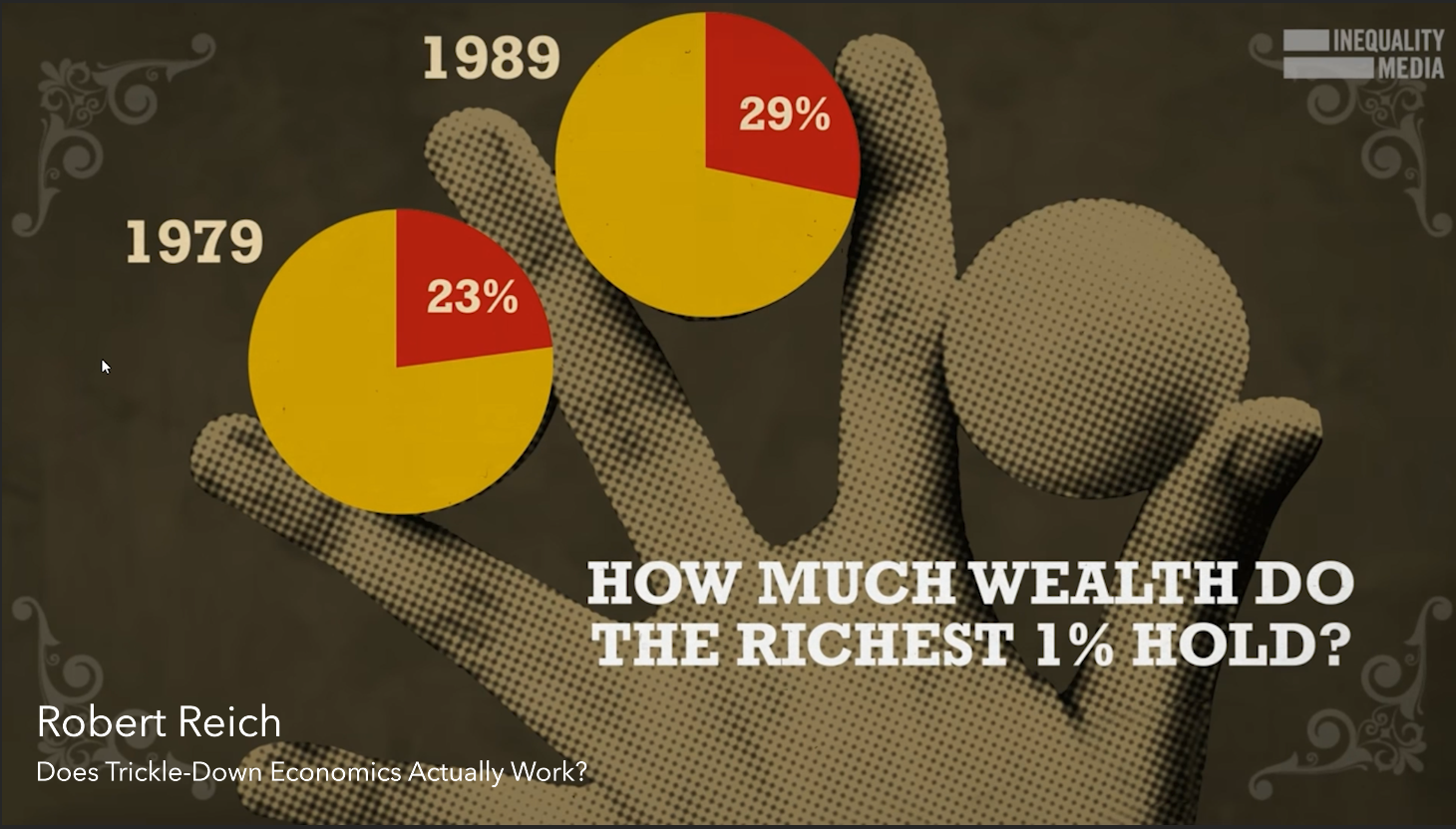 The wealth of the top 1% grows from 1979 to 1989